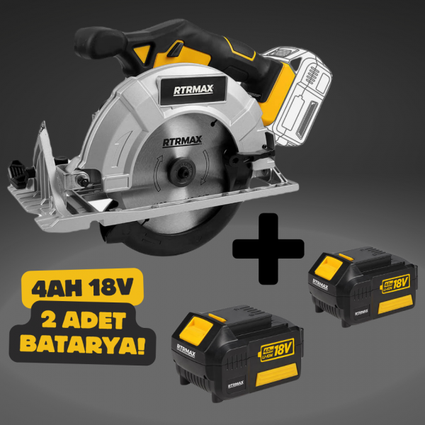 AKÜLÜ Daire Testere RTX1836 (2 ADET 4 AH 18V BATARYA)