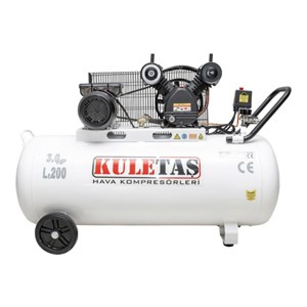 KULETAŞ HAVA KOMPRESÖR YAĞLI MONOFAZE 2 HP100 LT ÇİFT KAFA