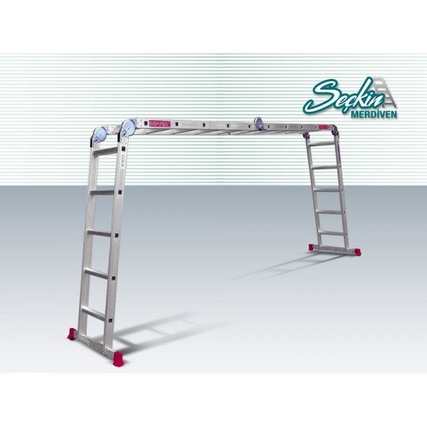ÇOK AMAÇLI GOLD ALÜMİNYUM MERDİVEN 4*4 470 CM AKROBAT